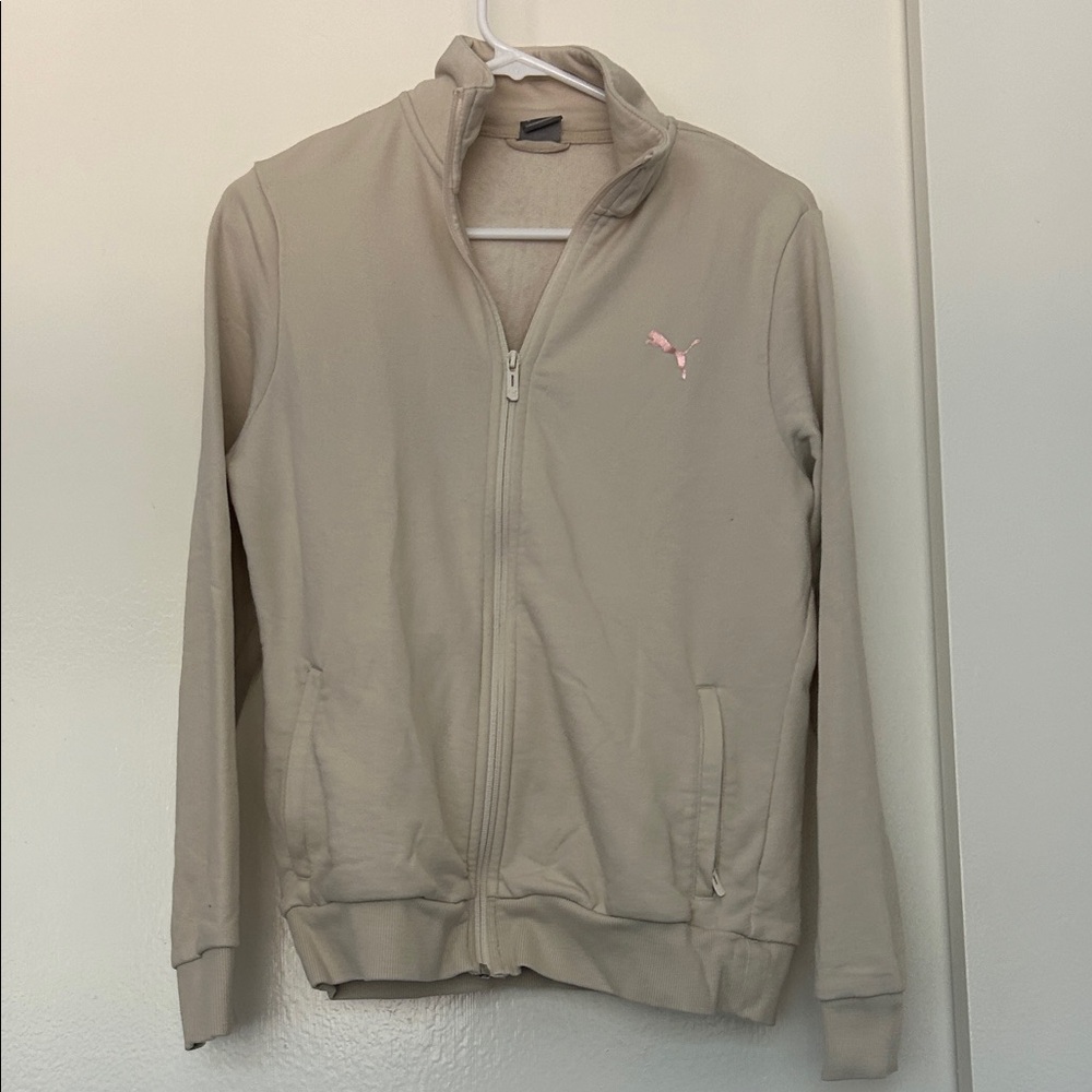 Puma Light Tan Full-Zip Jacket